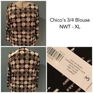 Chico’s 3/4 sleeve - NWT - XL